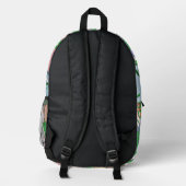 Printed Backpack : Abstract Leaves (green) プリントバックパック (裏面)