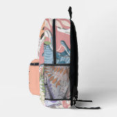 Printed Backpack : Abstract Leaves (white) プリントバックパック (右)