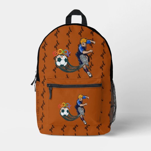 Printed Backpack ECC,mochila gol プリントバックパック (正面)