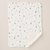 Printed Blanket: Heart Pattern シェルパブランケット (正面)