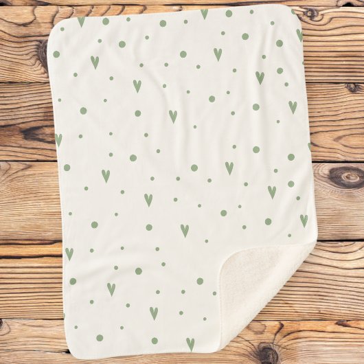 Printed Blanket: Heart Pattern シェルパブランケット