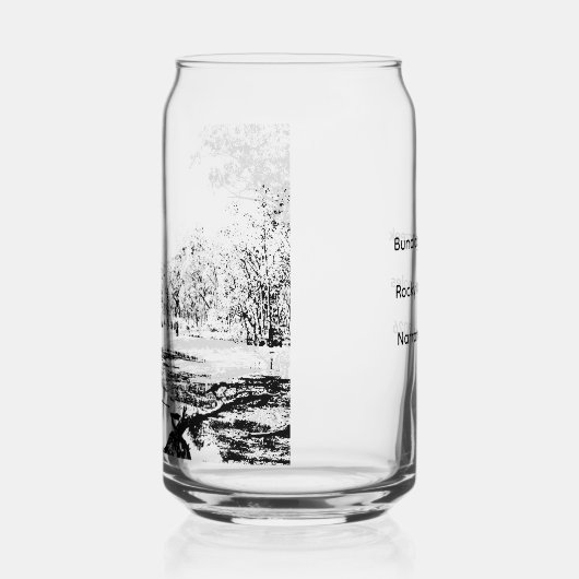 Printed can glass ガラス缶 (左)