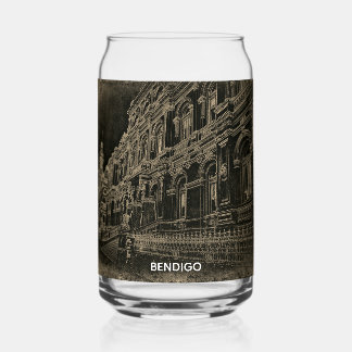 Printed can glass 16 ounce ガラス缶