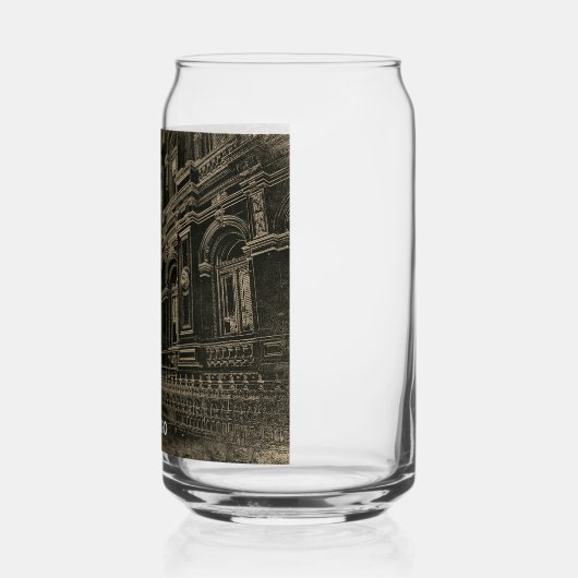 Printed can glass 16 ounce ガラス缶 (左)
