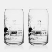 Printed can glass set(set of 2)16ounces ガラス缶 (正面)
