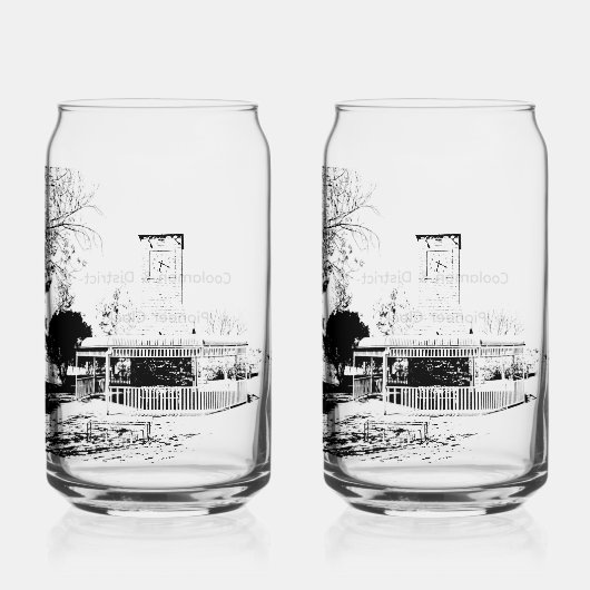 Printed can glass set(set of 2)16ounces ガラス缶 (正面)