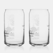 Printed can glass set(set of 2)16ounces ガラス缶 (左)