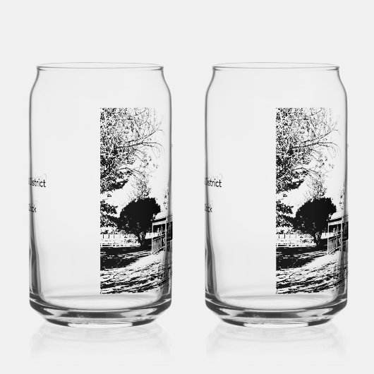 Printed can glass set(set of 2)16ounces ガラス缶 (右)