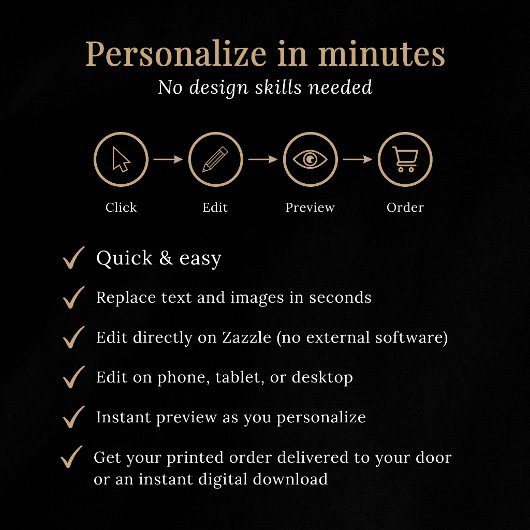 Printed/Downloadable Photo Folded Funeral Program カード