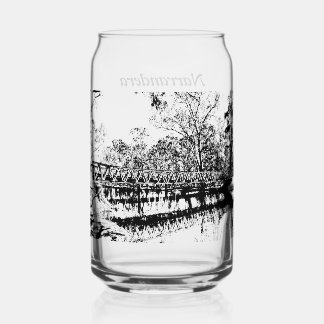 Printed glass can set of 1 ガラス缶