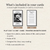 Printed Loving Memory Memorial Prayer Cards 名刺