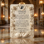 Printed Relief Floral Swans Ornate Cream エンクロージャーカード