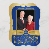 PRINTED RIBBON ファンシー Shape 60th Anniversary招待状 招待状 (正面/裏面)