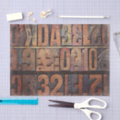 Printing Letters DecopageまたはCollage紙 薄葉紙 (クラフト)