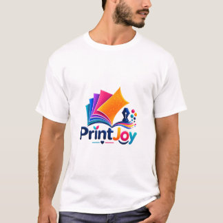 PrintJoy カラフルプリント ロゴ Tシャツ