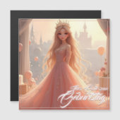 Prinzessin Geburtstagskarte in Rosa (正面/裏面)