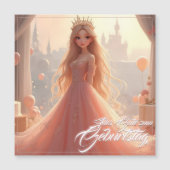 Prinzessin Geburtstagskarte in Rosa (正面)
