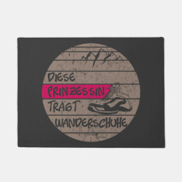 Prinzessin trägt Wanderschuhe, Sonnenuntergang ドアマット