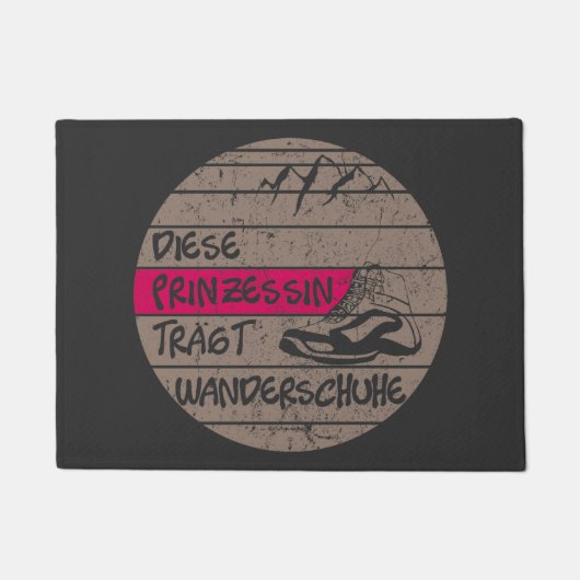 Prinzessin trägt Wanderschuhe, Sonnenuntergang ドアマット (正面)