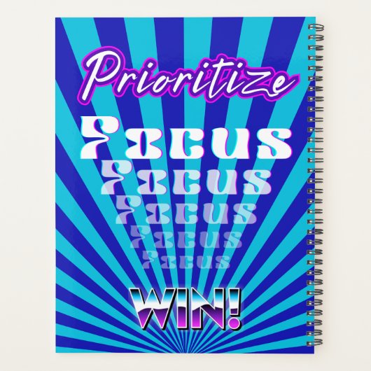 Prioritize Focus Win Concentration Motivational プランナー手帳 (裏面)