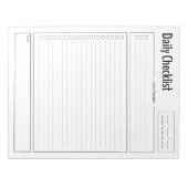 Priority Daily Checklistメモ帳 ノートパッド (正面)