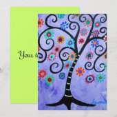 PRISARTSによるバーのバルミツワーの招待状 招待状 (正面/裏面)