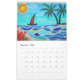 PRISARTSのお洒落なカレンダー(カスタマイズ可能な年) カレンダー (2月 2026)