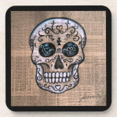 Prisarts Skull Dia de los Muertos Coasters コースター (正面)