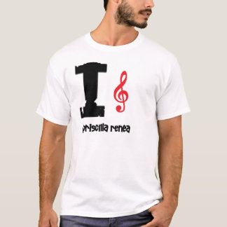 priscilla愛クレフ、音符記号 tシャツ