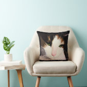 "Priscilla"茶色のぶち猫の枕 クッション (椅子)