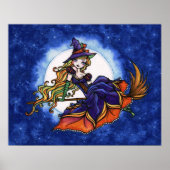 Priscilla Witch Halloween Fantasy Art ポスター (正面)