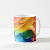 Prism Flow – Rainbow Abstract Mug コーヒーマグカップ (正面右)
