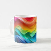 Prism Flow – Rainbow Abstract Mug コーヒーマグカップ (正面左)