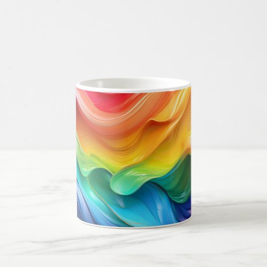Prism Flow – Rainbow Abstract Mug コーヒーマグカップ (中央)
