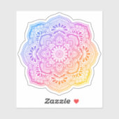 Prism Flower Mandala Custom-Cut Vinyl Sticker シール (シート)