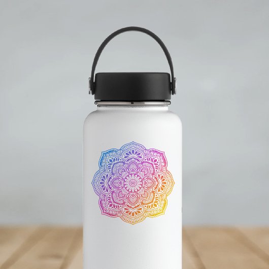 Prism Flower Mandala Custom-Cut Vinyl Sticker シール