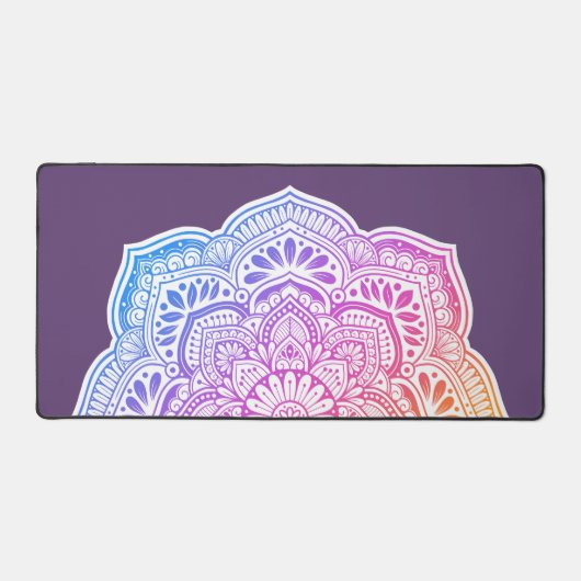 Prism Flower Mandala Desk Mat デスクマット (正面)