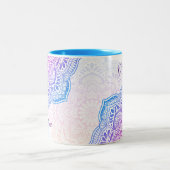 Prism Flower Mandala Personalized Mug ツートーンマグカップ (中央)