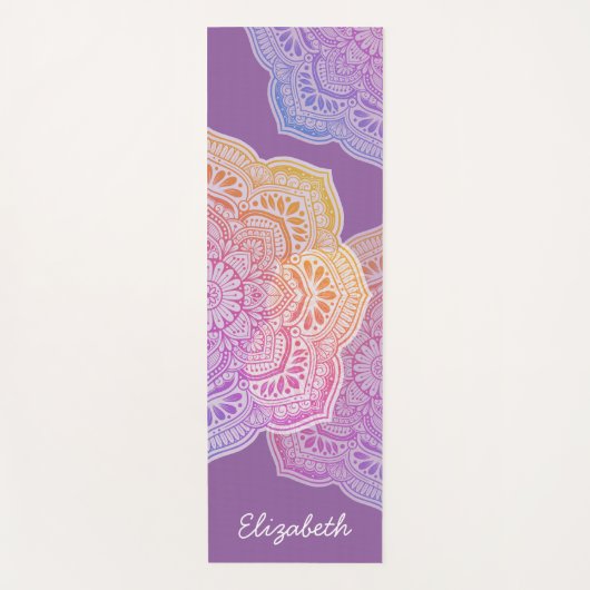 Prism Flower Mandala Personalized Yoga Mat ヨガマット (正面)