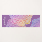 Prism Flower Mandala Personalized Yoga Mat ヨガマット (正面(横))
