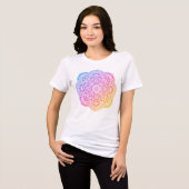 Prism Flower Mandala T-Shirt トライブレンドTシャツ (正面全面)