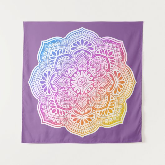 Prism Flower Mandala Tapestry タペストリー (正面)