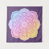 Prism Flower Mandala Tapestry タペストリー (正面)