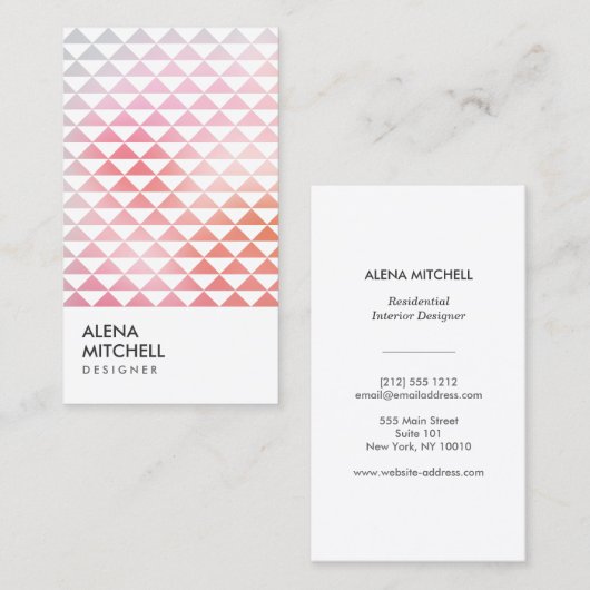 PRISM PHOTO in WHITE （垂直） 名刺 (正面/裏面)