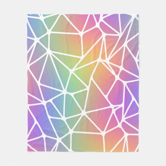 prism synapse net - rainbow web : フリースブランケット (正面)