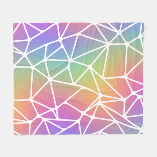 prism synapse net - rainbow web : フリースブランケット (正面(横))