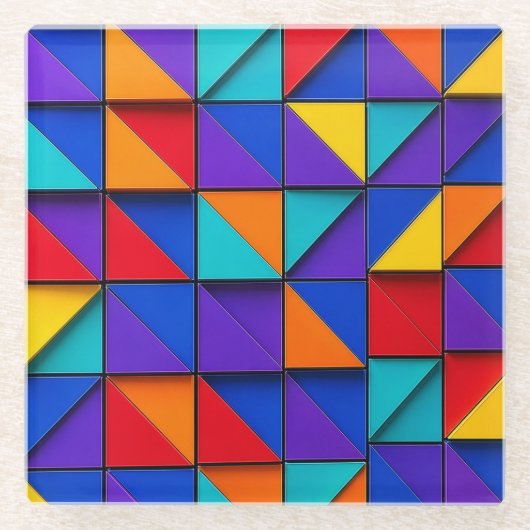 Prism Tile ガラスコースター (正面)