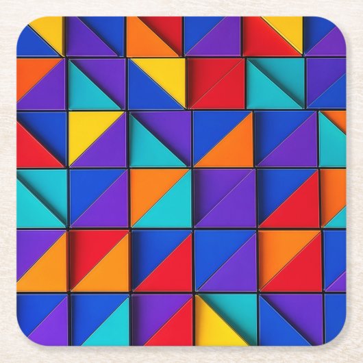 Prism Tile スクエアペーパーコースター (正面)