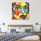 “Prismara” - Fragments of Her Flame キャンバスプリント (インサイチュ (寝室))