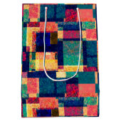 Prismatic Blocks – Modern Abstract Geometric ミディアムペーパーバッグ (裏面)